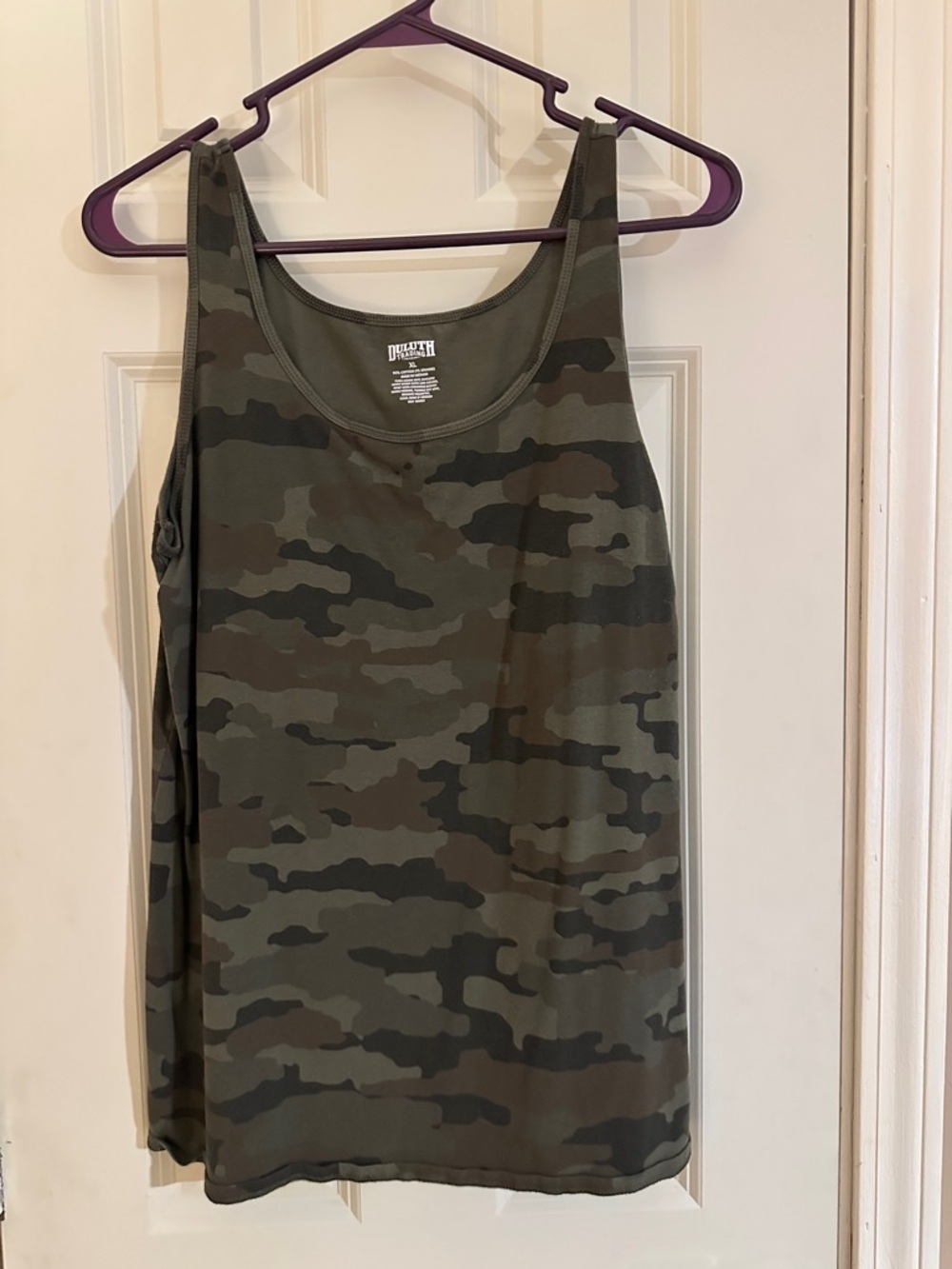 Camo Tank Top - Olive Green Sleeveless Top Duluth